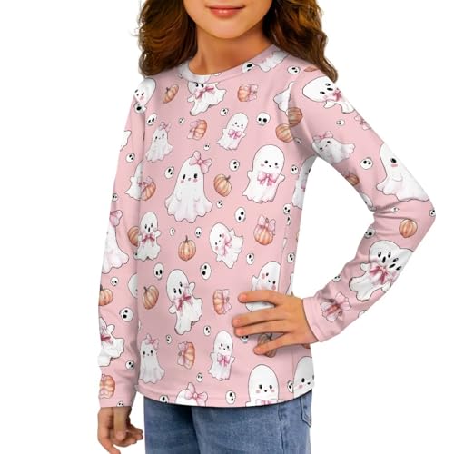 Kids Long Sleeve Shirt for Festive Occasions Loose Pretty Halloween Shirts Fall Winter Outfits for 3-16 Years Old4