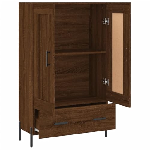 Aparadores de diseño elegante en madera de ingeniería y acabado roble marrón exclusivo 7