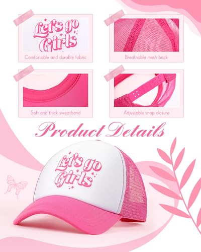 Image of Jecery 10 Pcs Trucker Hat for Women, Bach Party Mesh Baseball Cap for Bridal Shower Wedding Bach Party Favors