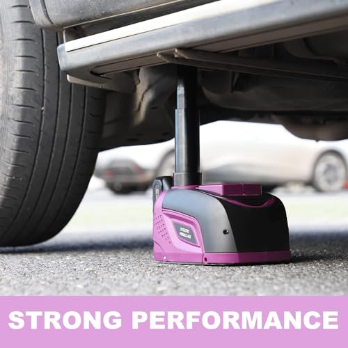 JANVITHA DC 12V Electric Hydraulic Cordless Car Jack with Remote Operated and Battery Powered Tire Inflator and LED Light Car Tyre Kit |Weight Capacity 5 Ton |JCJC5T (Height Upto 17.7 Inches)