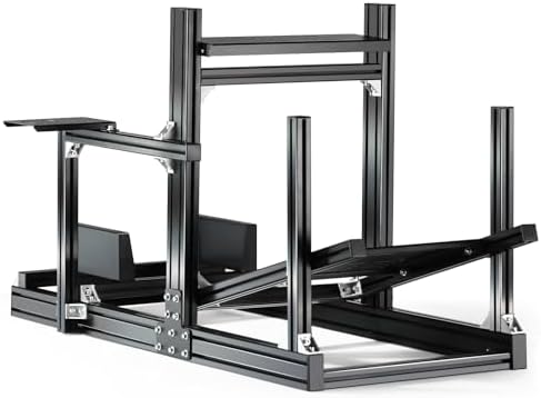 Anman GT/F1 Sim Racing Cockpit 8040 Aluminium Profile Adjustable Stand | Cockpit Modular Design Supports DIY Assembly, Fit for Logitech GPRO, for Fanatec CSLDD Direct Drive Steering Wheel