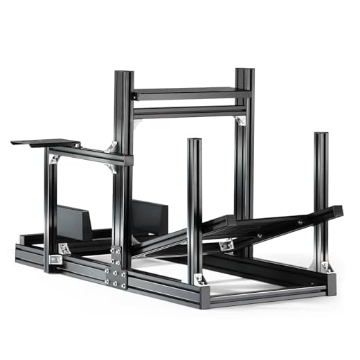 Anman GT/F1 Sim Racing Cockpit 8040 Aluminium Profile Racing Stand, Adjustable Seat/Steering/Pedals, Cockpit Modular Design Supports DIY Assembly, Fit for Using Direct Drive Steering Wheel GPRO CSLDD T818