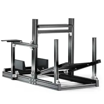 Anman GT/F1 Sim Racing Cockpit 8040 Aluminium Profile Racing Stand, Adjustable Cockpit Modular Design Supports DIY Assembly, Fit for Logitech GPRO, for Fanatec CSLDD Direct Drive Steering Wheel