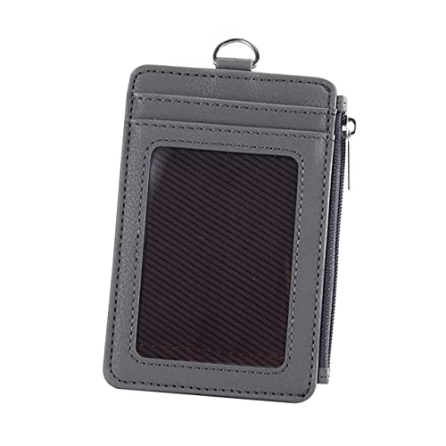 KALLORY Caso De Comercio Titular De La Tarjeta De Juego Mate Tríptico Crédito Poseedor Dinero Transparente Bolsas Caso De La Cartera Viajar Titulares Cordón Colgante