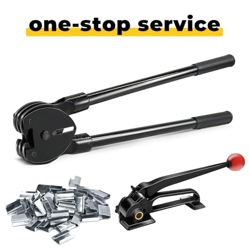 Image of Strapping Sealer /Crimper for 3 /4 inch Steel Strapping Band Manual Banding Tool with 19 inch Extended Handle