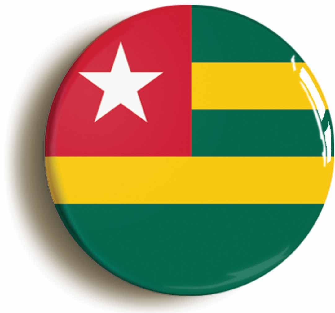 Togo National Flag Fridge Magnet (Circular 2inch / 50mm Diameter)