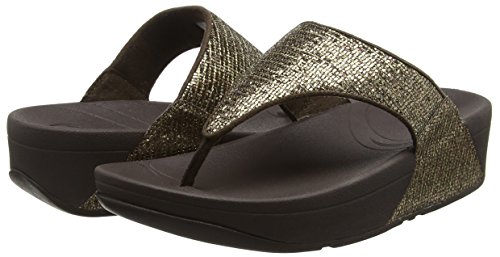Fitflop Lulu Superglitz - Sandalias para mujer, color marrón (copper), talla 39 EU (6 UK)