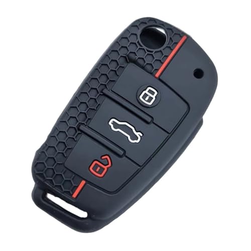Housse en silicone pour clé de voiture Audi A4 A3 A6 3 boutons