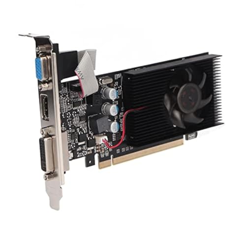 Tarjeta gráfica GT610 2 GB 64 bits DDR3 Yunseity con salidas HDMI VGA DVI para ordenador de sobremesa
