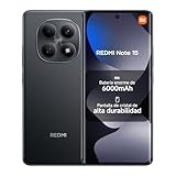 XIAOMI REDMI Note 15 - Smartphone de 8+256GB, Pantalla AMOLED FHD+ de 6,77', MediaTek Helio G100-Ultra, cámara de 108MP, batería de 6000 mAh, Cargador no Incluido, Negro (Versión ES)