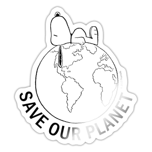 Spreadshirt Peanuts Snoopy Save Our Planet Umwelt Sticker Aufkleber,...