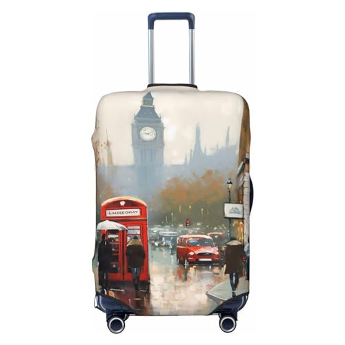 Housse de bagage Londres XL noire élastique pour valise de 45,7 à 81,3 cm