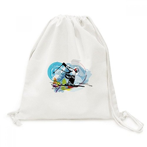 Ski acrobatique sac à dos cordon toile sport voyage et shopping