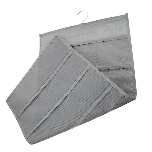 VOSAREA Double Sided Hanging Wardrobe Organizer Multi Compartment Underwear Storage Bag for Space Saving Closet Oxford for Socks Ties and Accessories