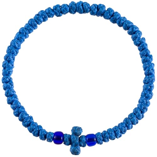 Pndeyo 1pc Orthodox Prayer Rope, 6.69in, Blue