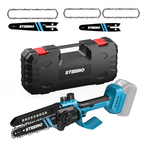 Mini Chainsaw 8” & 6”, 1000W Brushless Cordless Electric Chain Saw for Makita 18V Battery, Handheld Portable Chainsaw for Tree Trimming, Wood Cutting, Pruning (No Battery)