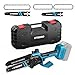 Mini Chainsaw 8” & 6”, 1000W Brushless Cordless Electric Chain Saw for Makita 18V Battery, Handheld Portable Chainsaw for Tree Trimming, Wood Cutting, Pruning (No Battery)