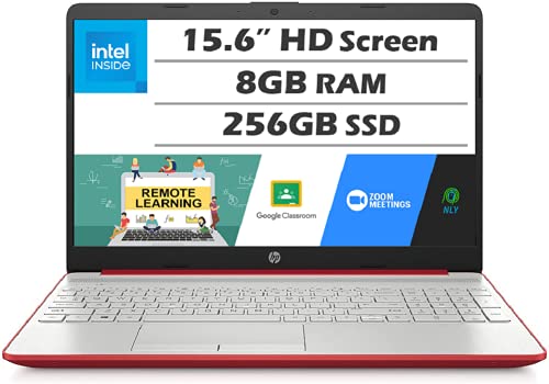 2021 Newest HP Pavilion Laptop, 15.6â€ HD LED Display, Intel Dual-Core Pentium Processor, 8GB RAM, 256GB SSD, Webcam, Bluetooth, HDMI, USB-C, Win 10 S (Scarlet Red) + Nly MP