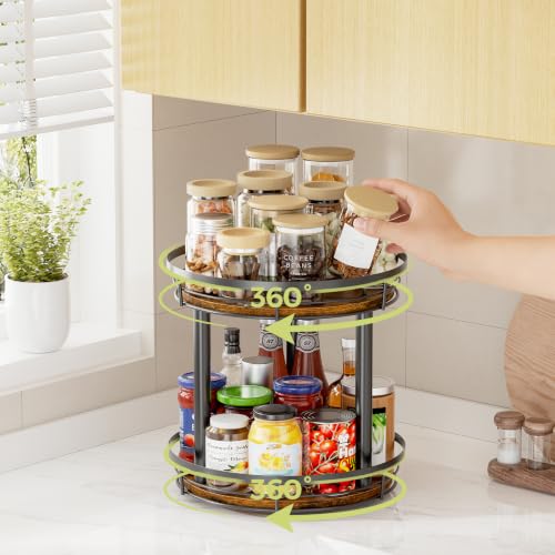 LAMU Rotating Spice Rack Lazy Susan...