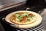 Brot und Kuchen geeignet CAGO SE Premium Pizzastein 33 cm rund mit Gestell - Steinofen Pizza Flammkuchen
