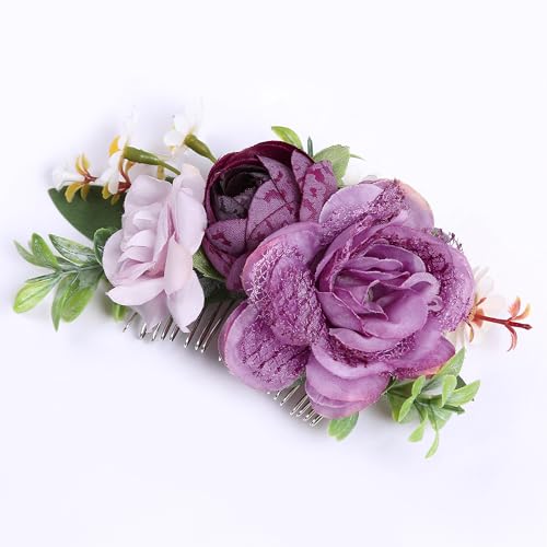 Pinza para cabello con flores para mujer, elegante miniatura 6