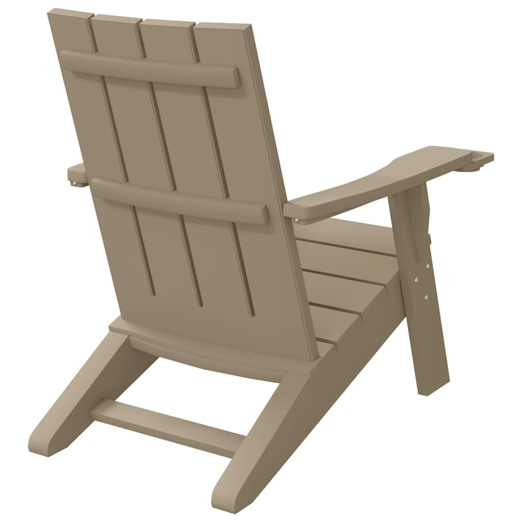 Adirondack krzesło ogrodowe z polipropylenu, 75 x 88,5 x 89,5 cm, z uchwytem na kubek, ergonomiczne, odporne na warunki atmosferyczne, można układać w stos, idealne na taras, balkon, do ogrodu
