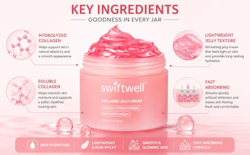 Image of Collagen Jelly Cream Face Moisturizer with Hydrolyzed & Soluble-110ml
