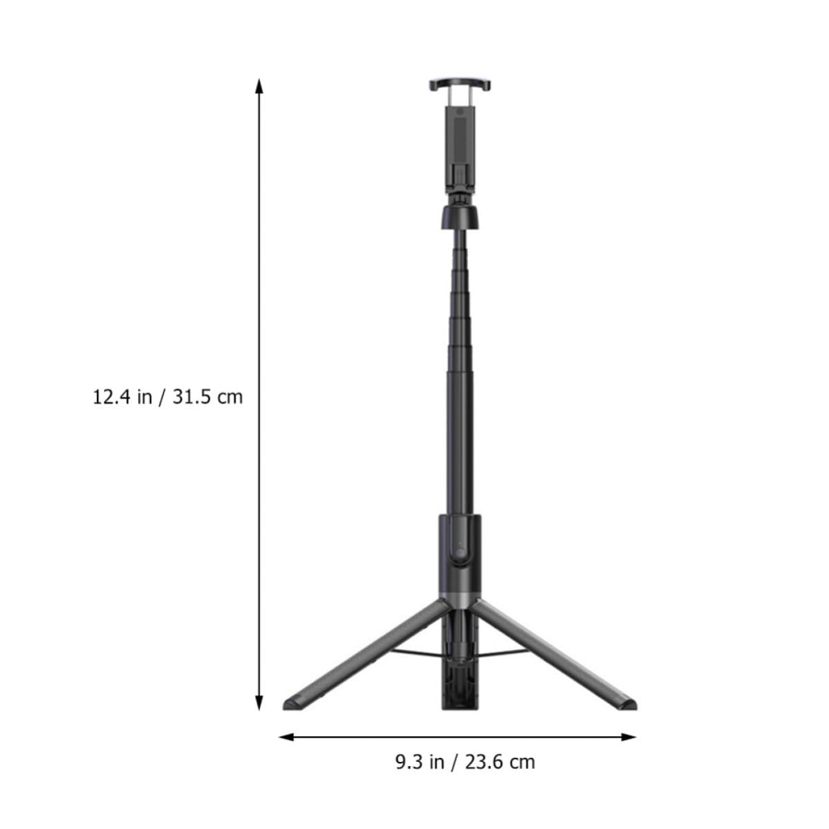 Trípode Selfie Inalámbrico para Teléfono, Aluminio Negro