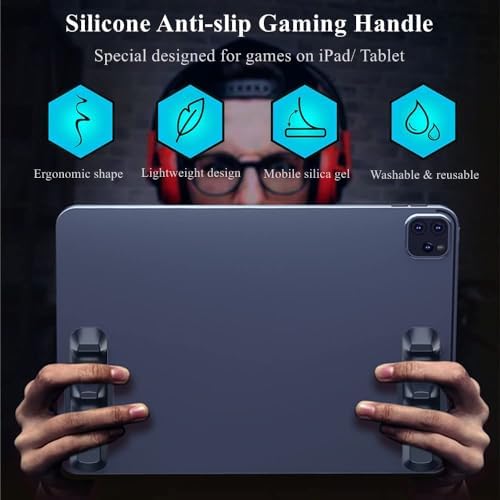 Cubonic PB01 Gaming Handle for Pad, Multi-Finger Operation Silicone Gamepad Grip, Tablet Game Controller for PUBG.