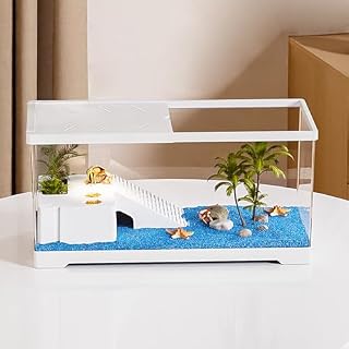 KAKOOTI aquaterrarium tortue 40 x 20 x 22,5 cm avec plateforme