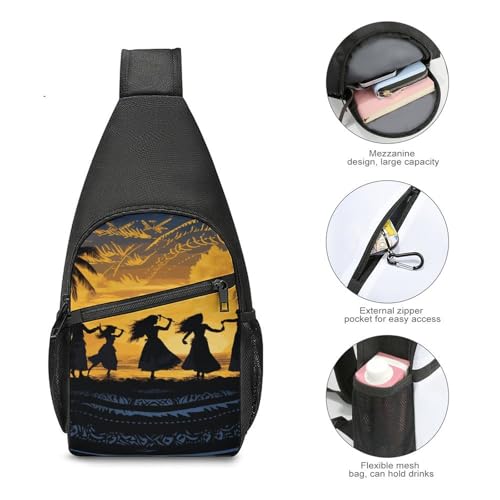 Mochila deportiva cruzada estilo sling para viaje y senderismo miniatura 5