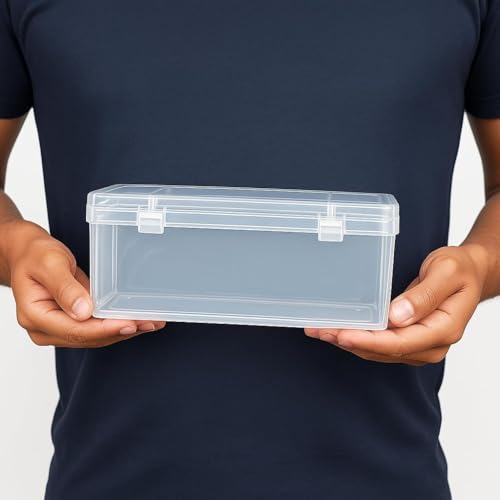 Image of Multipurpose Stylish Plastic Rectangular Bangle Organizer Small Storage Container Combo Transparent Boxes for Jewellery /Medicines /Stationery /Cosmetics (Pack of 5)