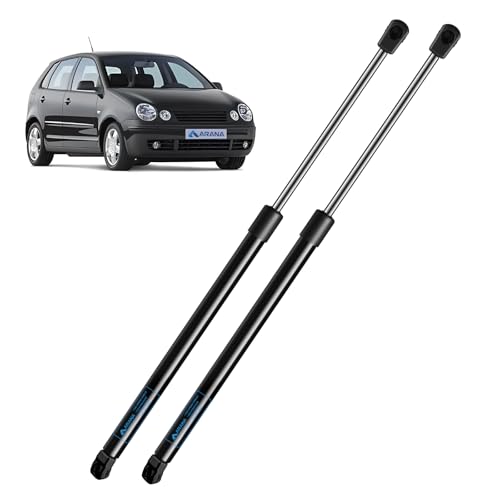 Arana 2x Heckklappe Dämpfer Gasdruckfeder kompatibel mit VW Polo 9N, 9A Schrägheck 2001-2009 Gasdruckdämpfer Gasfeder, Replace# 6Q6827550A Arana 2x Heckklappe Dämpfer Gasdruckfeder kompatibel mit VW Polo 9N, 9A Schrägheck 2001-2009 Gasdruckdämpfer Gasfeder, Replace# 6Q6827550A