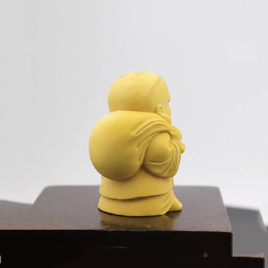 中国 玉 彫り 仏像 時代 七福神 弥勒菩薩 イエロー オニックス 636㌘ 中国美術 古玩 玉石笑仏 弥勒仏 弥勒菩薩 仏像置物 中国美術 古玩 玉石