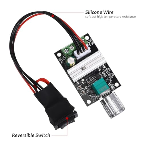 Controlador PWM CC 1203BB reversible de 6V a 24V 3A con indicador LED 6