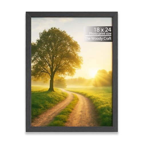 Image of Photo Frame 18x24 Inch | Black Photo Frame For Wall | Smart Wall Frame | Wooden Photo Frame To Match Any Theme | Premium Big Photo Frames For Wall | Ideal Hanging Photo Frames For Wall Decoration