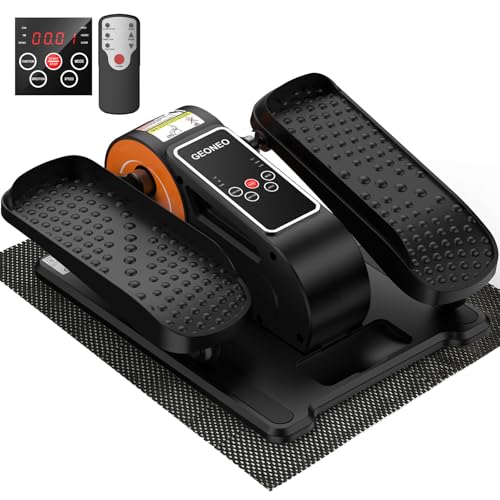 Image of Under Desk Elliptical Machine, Electric Elliptical Leg Exerciser for Senior, Quiet and Compact Electric Seated Pedal Exerciser for Home with Monitor, Remote Control and 12 Adjustable Speeds