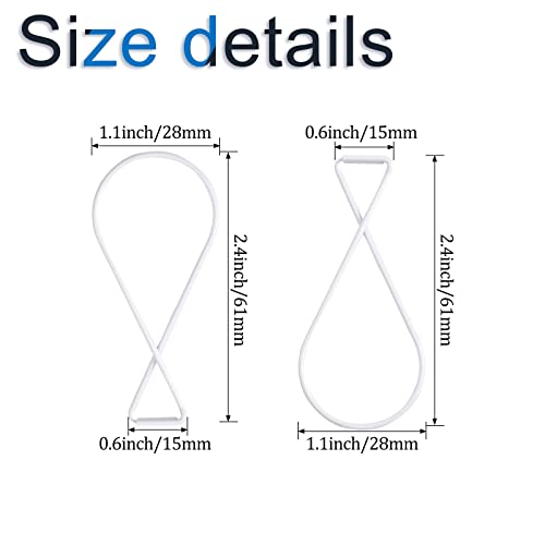 INCREWAY Ceiling Hooks Clips 50pcs Spring Steel Hooks Figure-8 Squeeze Hangers Party Christmas Wedding Classroom Office Home Decorations from Suspended Tile/Grid/Drop Ceilings, White - Image 2