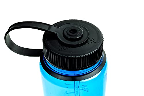 Image of Nalgene 16 oz Wide Mouth Water Bottle | Slim Cup Holder Size, BPA-Free, Durable & Leak Proof, Lightweight Travel Bottle, Slate Blue