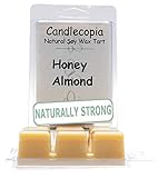 Candlecopia Honey Almond Strongly Scented Hand Poured Vegan Wax Melts, 12 Scented Wax Cubes, 6.4 Ounces in 2 x 6-Packs