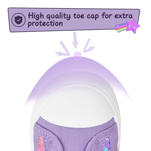 Image of K KomForme Toddler High Top Sneakers Canvas Shoes with Hook and Loops