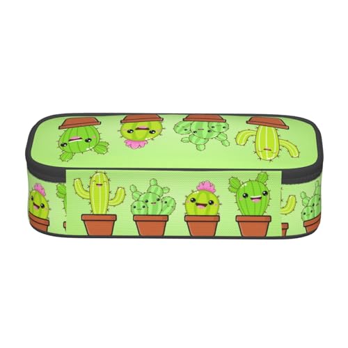 Image of Kawaii Cactus Plant Pots Large Pencil Case, Pencil Pouch With Zipper Compartments Stationery Pencil Bag For Kids Teens Students School Supplies