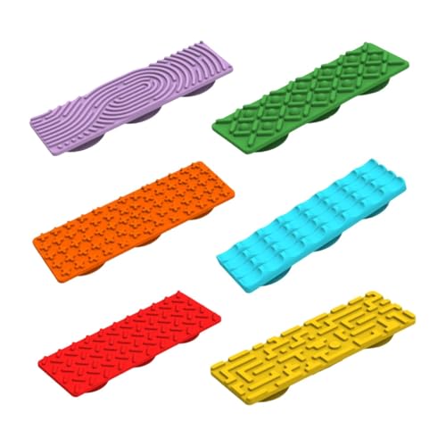 Qialexicon 6個セット センサリーボード おもちゃ シリコン フィジェット 教育玩具 静音 軽量 携帯便利 子供向け 集中力訓練 教室に適用