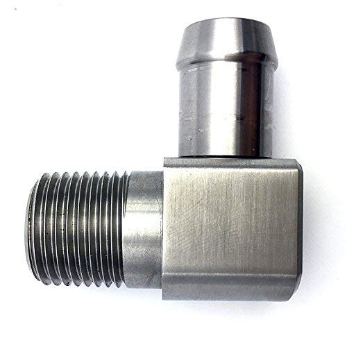 JSD 1037 Stainless Steel 90 Degree Heater Hose Fitting 1/2