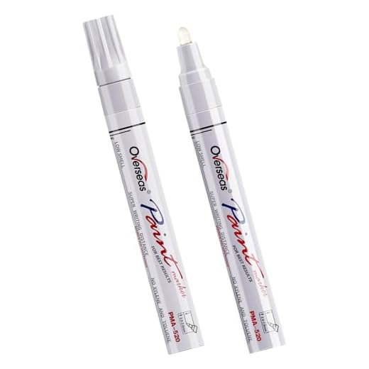 Permanent Paint Pens White Markers - 2 Pack Single color Oil Based Paint Markers, Medium Tip, Quick Drying and Waterproof Marker Pen for Metal, Rock Painting, Wood, Fabric, Plastic, Canvas, Mugs