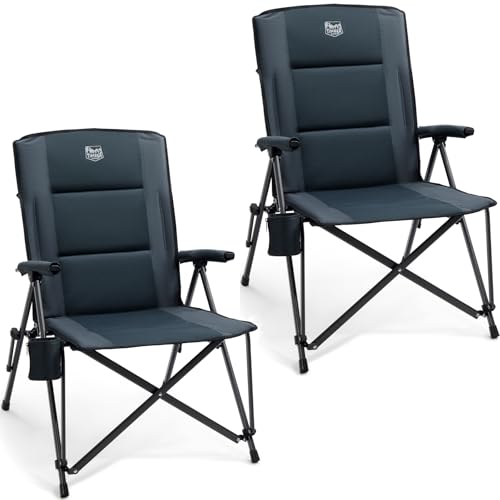 TIMBER RIDGE Campingstuhl Faltbar Sitzbreite 150KG Belastbar mit...