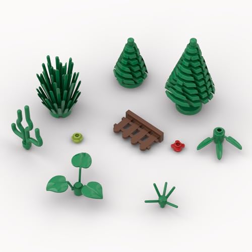 El Mejor Listado de Accesorios de construcción los preferidos por los clientes. 49 Paquete surtido a granel de 239 piezas de plantas de ladrillos de construcción, accesorios de paisaje botánico de jardín, paquete de plantas, compatible con piezas y piezas Lego