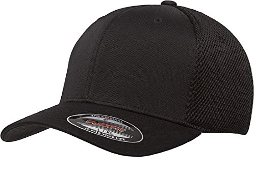 Flexfit Men's Ultrafibre Airmesh Fitted Cap (Adult XXL (7 5/8" - 8"), Black)