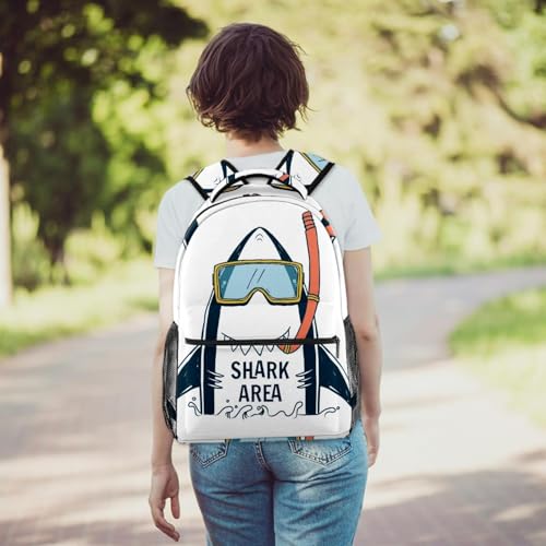 Sac à dos requin de plongée multicolore avec grand compartiment - 6