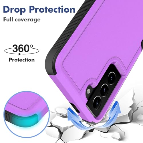 Image of MDCN for Galaxy S21 Plus Case: Dual Layer Protective Heavy Duty Cell Phone Cover Shockproof Rugged with Screen Protector - Military Protection Bumper Tough - Galaxy S21+ Plus 5G, Purple